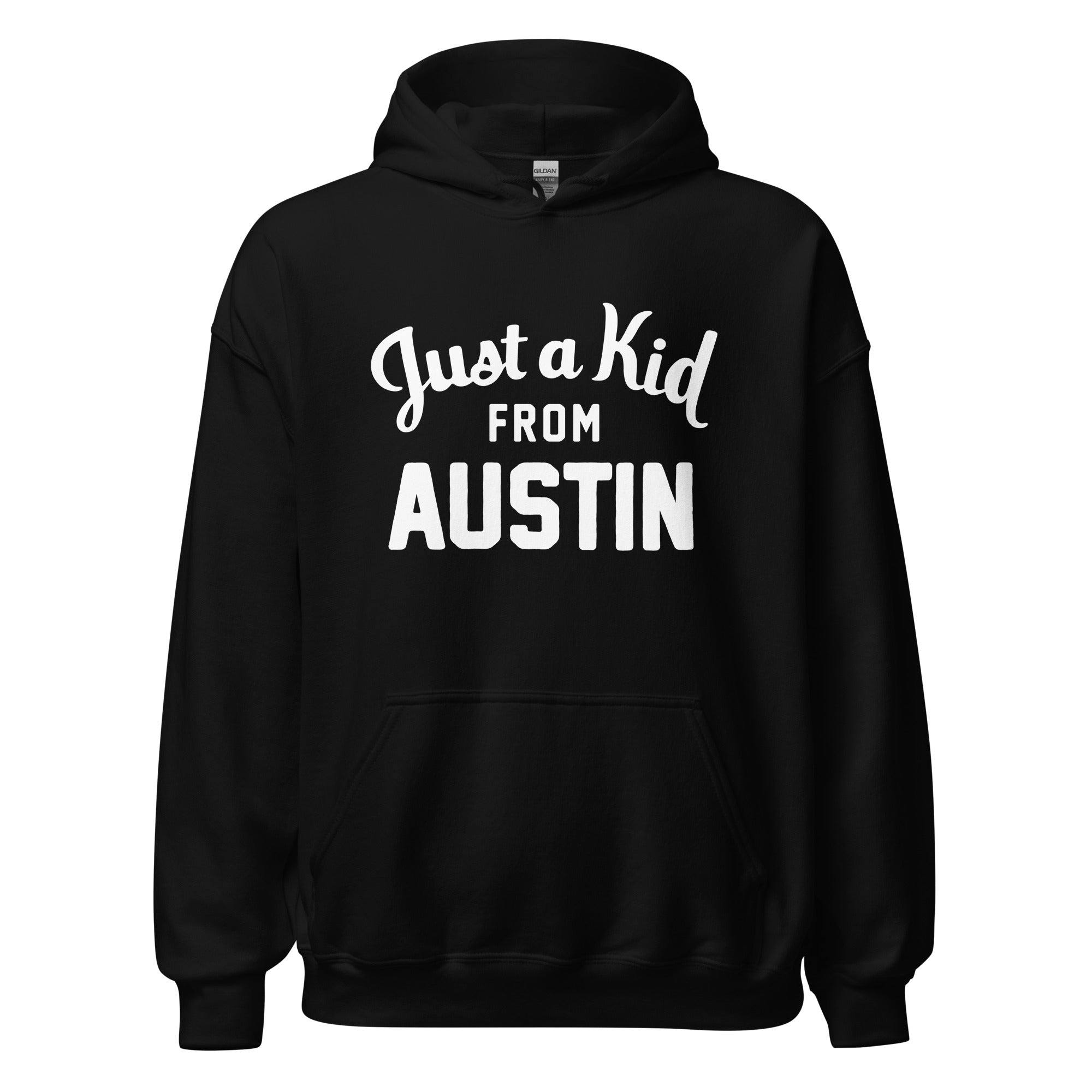 Unisex Black Hoodie Sweatshirt | Austin