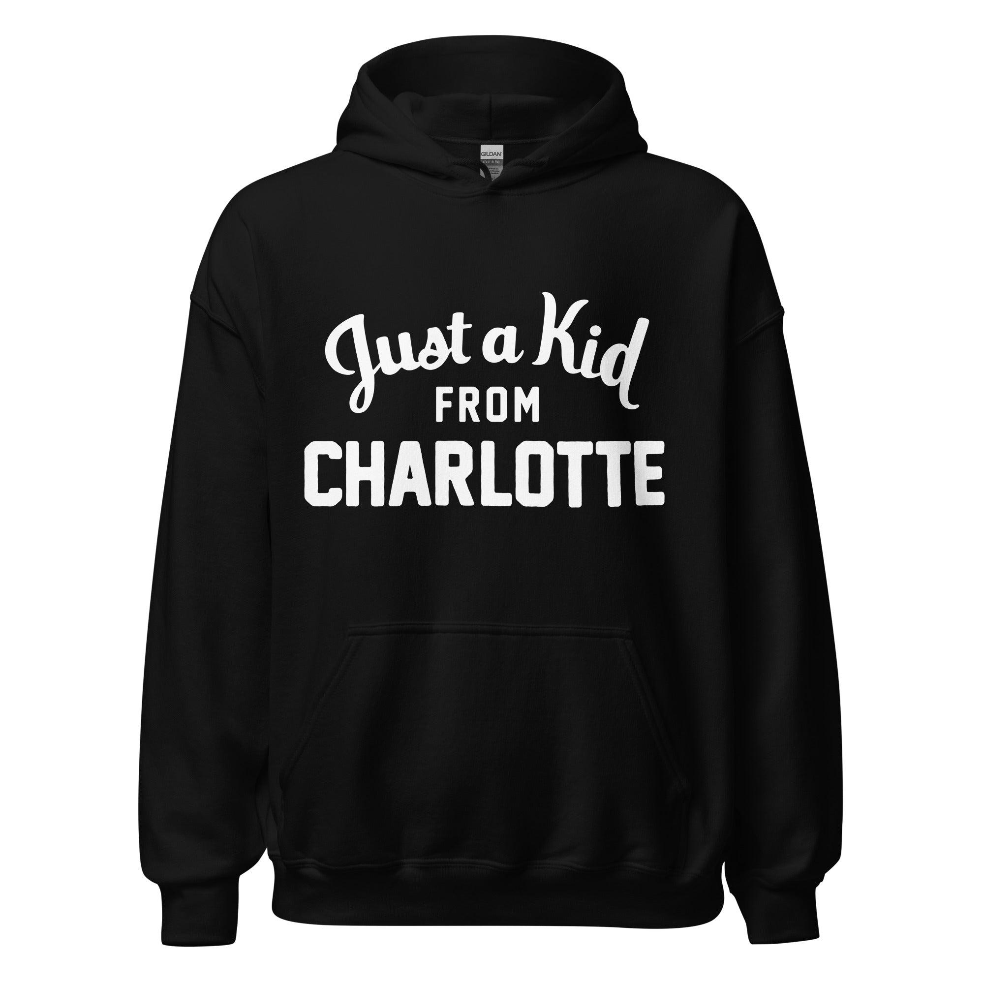 Unisex Black Hoodie Sweatshirt | Charlotte