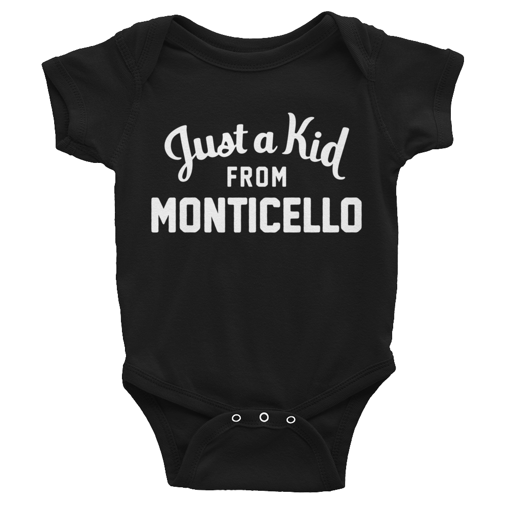 Monticello Onesie | Just a Kid from Monticello