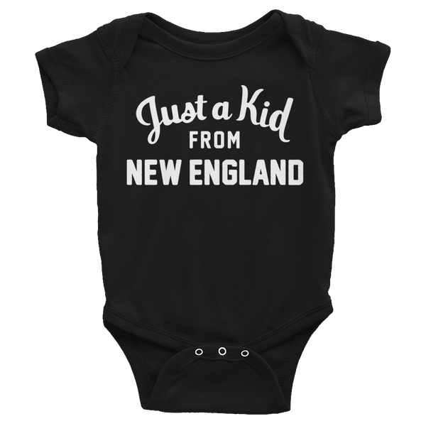 Just a Kid Store Baby Onesies Just a Kid from New England Onesie