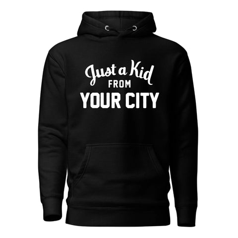Custom Hometown Hoodie – Personalized “Just a Kid From {City}” Sweatshirt