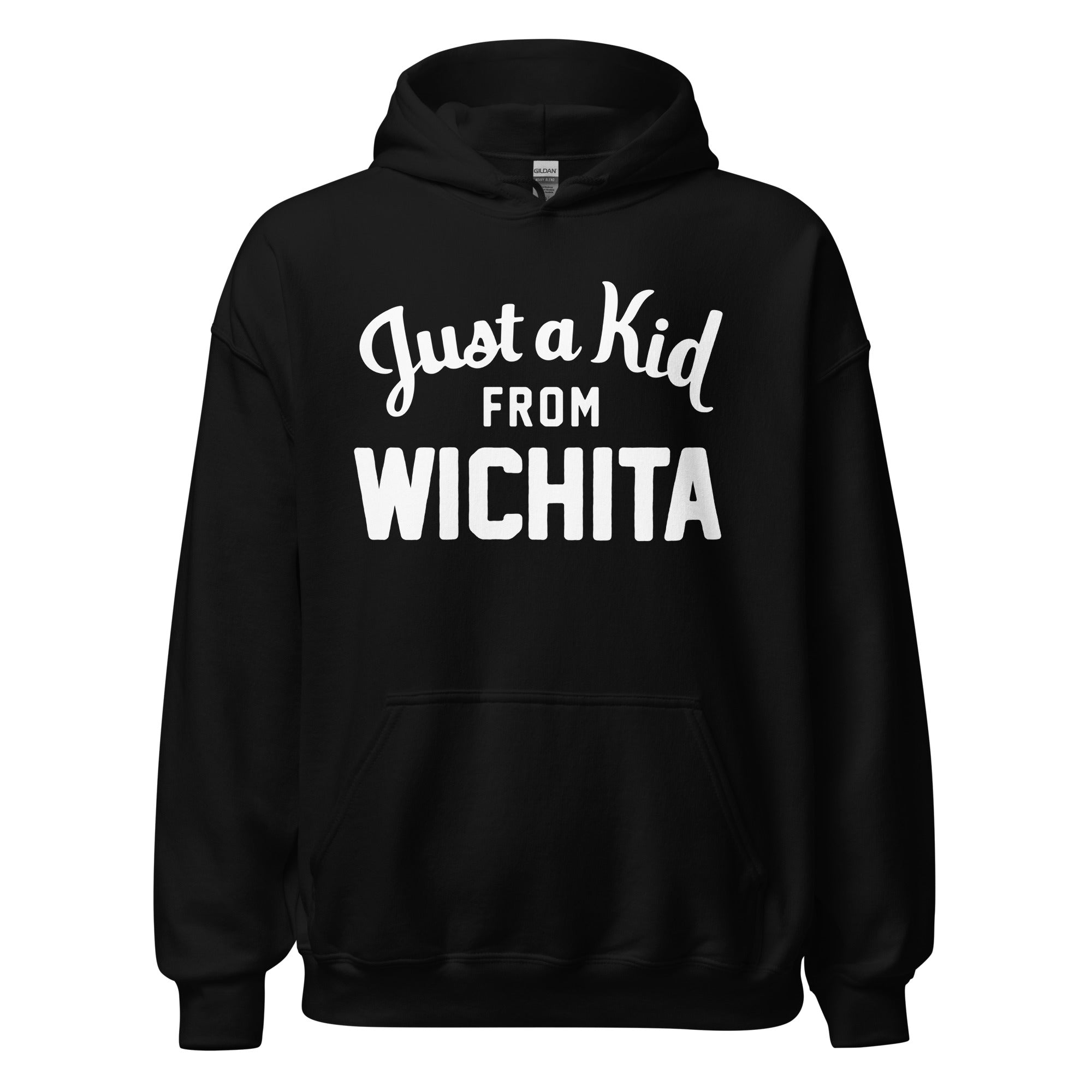 Unisex Black Hoodie Sweatshirt | Wichita