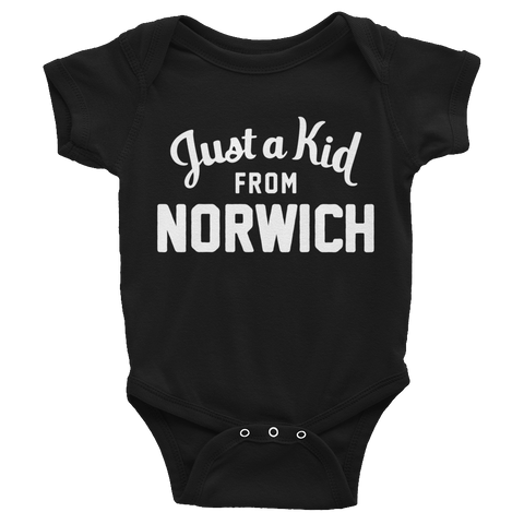 Norwich Onesie | Just a Kid from Norwich