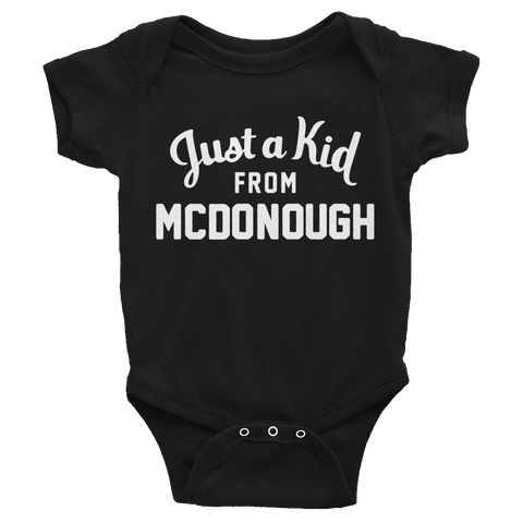 Mcdonough Onesie | Just a Kid from Mcdonough