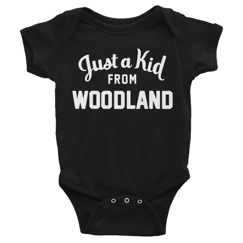 Unisex Black Baby Onesie | Woodland