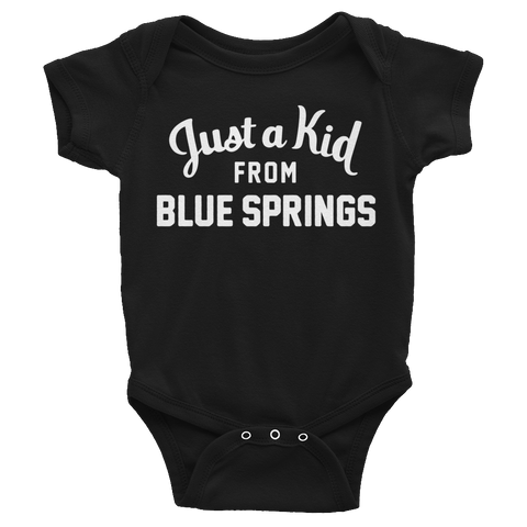 Blue Springs Onesie | Just a Kid from Blue Springs